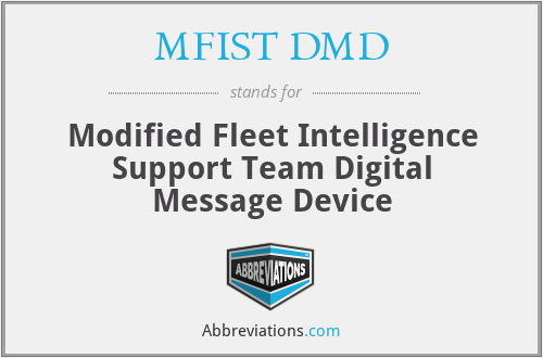 MFIST DMD - Modified Fleet Intelligence Support Team Digital Message Device